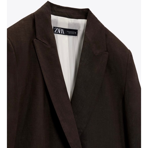 🍂NEW ZARA 💯% LINEN BLAZER🍂 - Picture 5 of 11